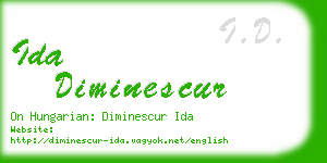 ida diminescur business card